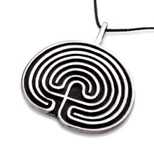 Amulets and Charms - Labyrinth pendant silver - Click here for more info