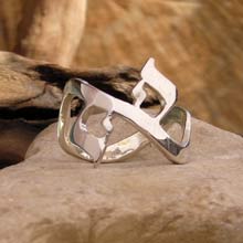 Amulets and Charms - AHAVA Ring silver - Click here for more info
