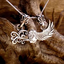 Amulets and Charms - Air Element Pendant Silver - Click here for more info