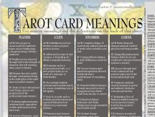Tarot Card Meanings Sheet