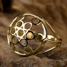 Amulets and Charms - Fruit of life ring gold - Click here for more info
