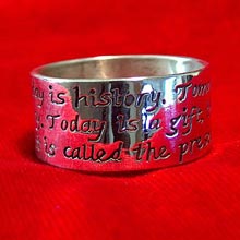 Amulets and Charms - Gift of Time ring silver - Click here for more info