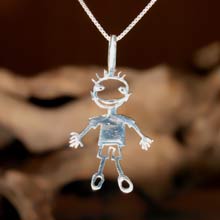Amulets and Charms - happiness pendant silver - Click here for more info
