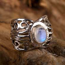 Amulets and Charms - I love therefore I am ring silver - Click here for more info