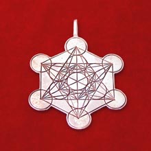 Amulets and Charms - Metatron Cube silver - Click here for more info