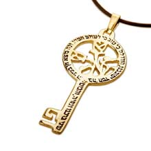 Amulets and Charms - Peace angel key gold - Click here for more info