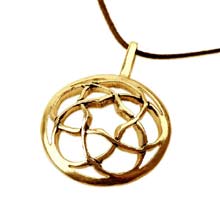 Amulets and Charms - Pentagramic torus knot gold - Click here for more info