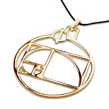 Amulets and Charms - Phi pendant gold - Click here for more info