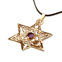 Amulets and Charms - Priestly blessings star gold - Click here for more info
