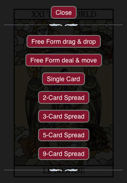 Tarot Card Reading App choose spread