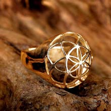 Amulets and Charms - Seed of life ring gold - Click here for more info