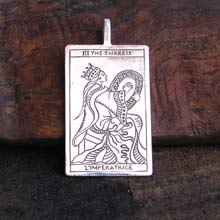 Amulets and Charms - Tarot Empress Pendant Silver - Click here for more info