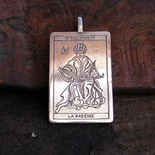 Amulets and Charms - Tarot High Priest Pendant Silver - Click here for more info