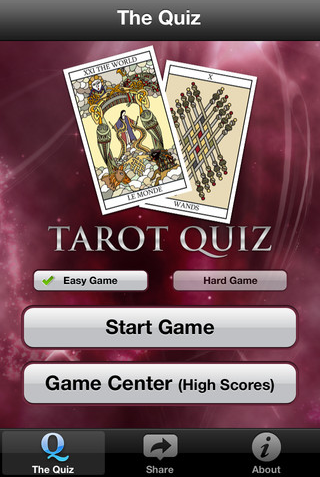 Tarot Quiz App Start