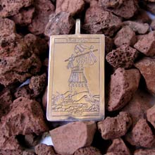 Amulets and Charms - Tarot Fool Card Pendant Silver - Click here for more info
