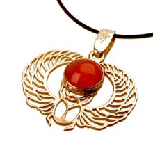 Amulets and Charms - Winged Scarab gold - Click here for more info