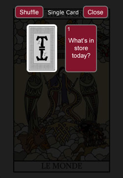Tarot Card Reading App 2 card spread